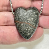 DVH Yooperlite Healed Broken Heart Bead Fluorescent Sodalite in Syenite Michigan 30x23x13mm (6198)