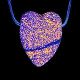 DVH Yooperlite Healed Broken Heart Bead Fluorescent Sodalite in Syenite Michigan 30x23x13mm (6198)