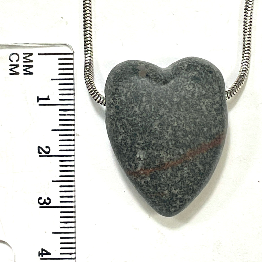DVH Yooperlite Healed Broken Heart Bead Fluorescent Sodalite in Syenite Michigan 30x23x13mm (6198)