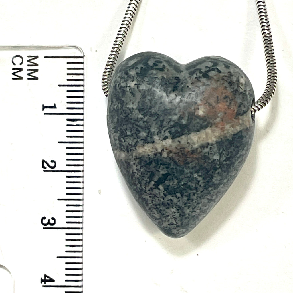 DVH Yooperlite Healed Broken Heart Bead Fluorescent Sodalite in Syenite Michigan 31x25x18mm (6199)