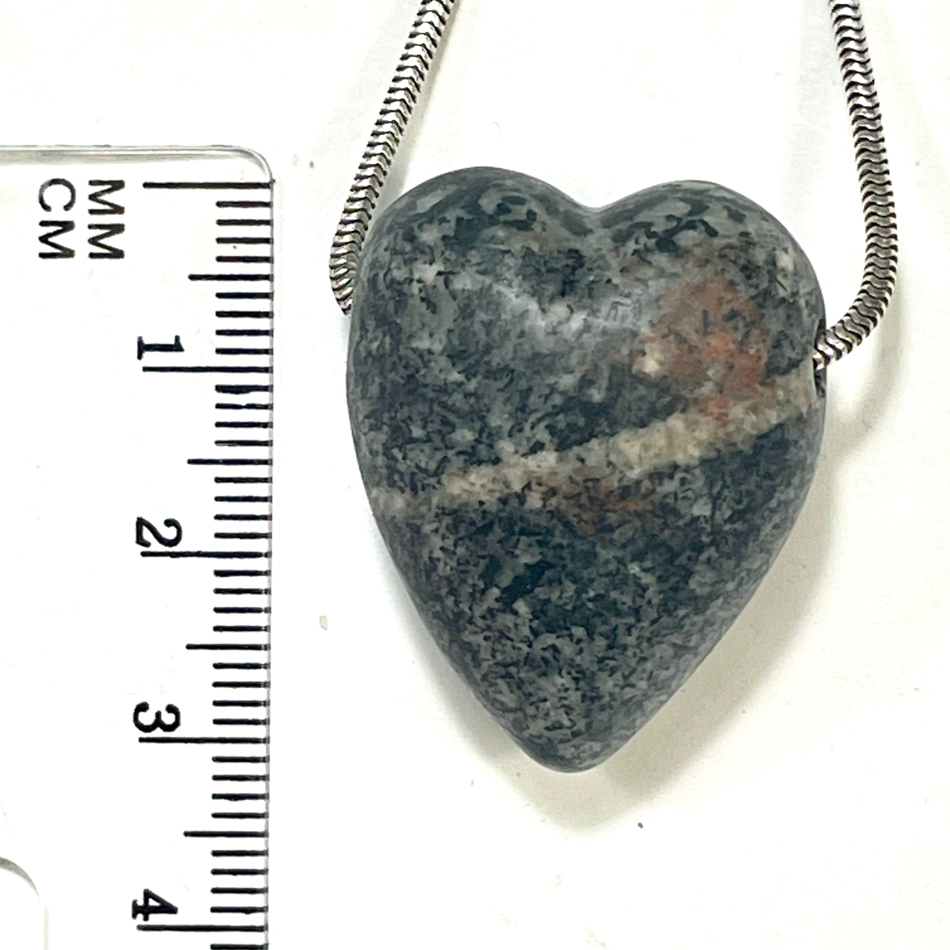 DVH Yooperlite Healed Broken Heart Bead Fluorescent Sodalite in Syenite Michigan 31x25x18mm (6199)