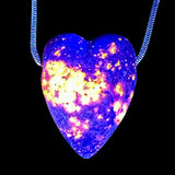 DVH Yooperlite Healed Broken Heart Bead Fluorescent Sodalite in Syenite Michigan 37x28x17mm (6241)