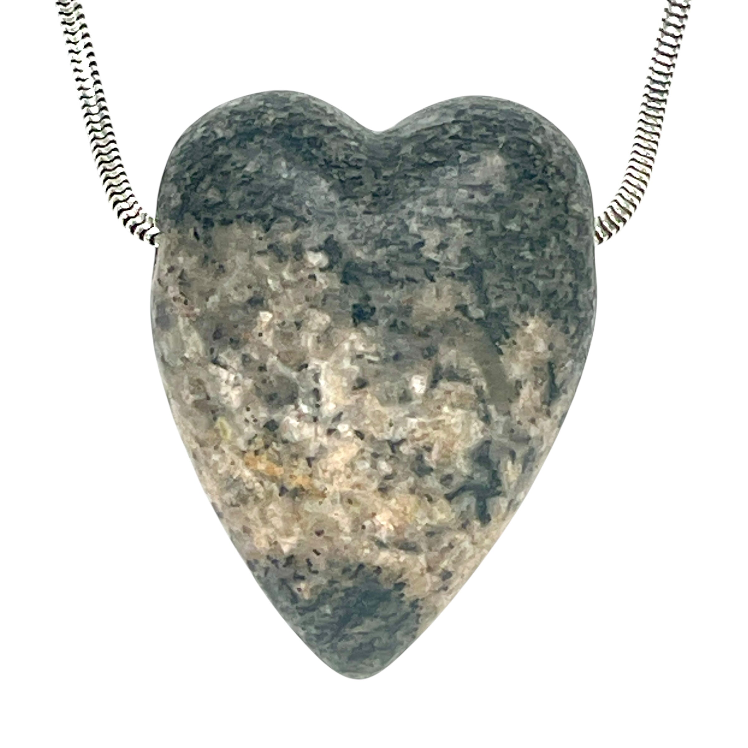 DVH Yooperlite Healed Broken Heart Bead Fluorescent Sodalite in Syenite Michigan 37x28x17mm (6241)