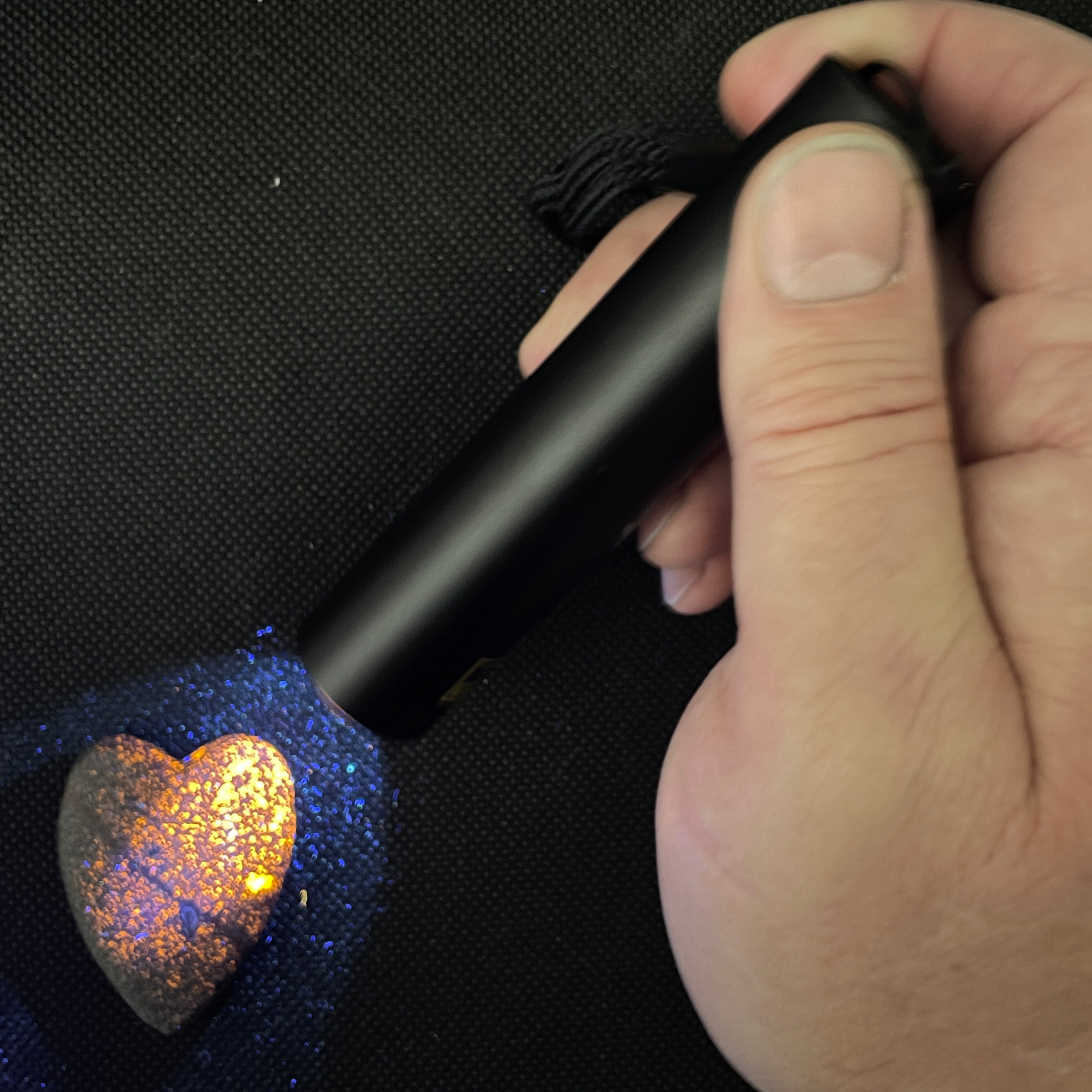 WTC Mini 365nm UV Flashlight – Longwave Blacklight for Fluorescent Minerals (USB Rechargeable) - DVHdesigns