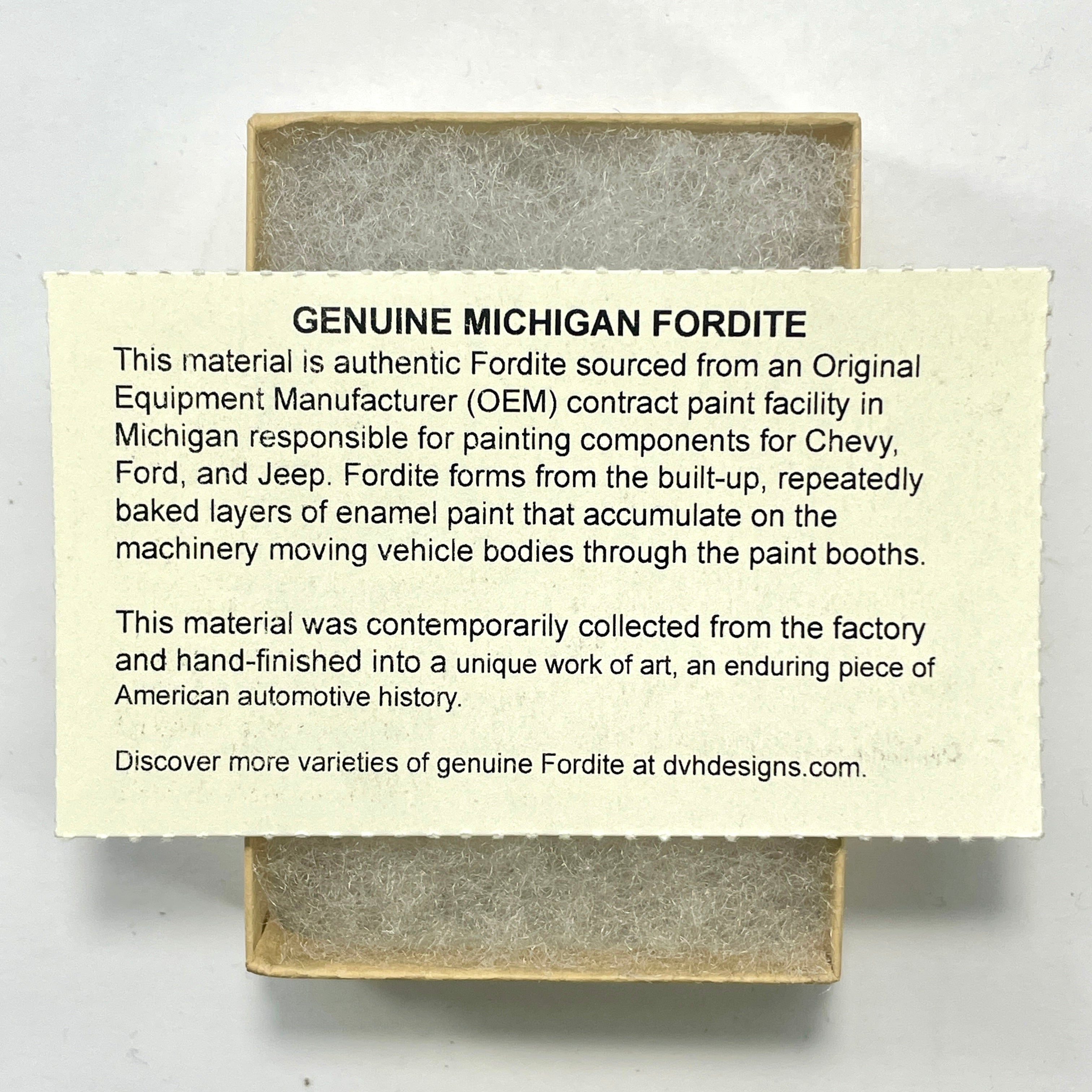 DVH Fordite Specimen Polished Face Michigan Chv Frd Jp (6428) - DVHdesigns