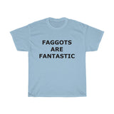F@GG*T$ ARE FANTASTIC Classic Queen Fabulous QUEER Unisex Heavy Cotton Tee