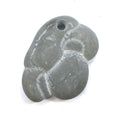 DVH Fairy Stone Concretion Bead Pendant Goddess Rock Quebec 42x32x9 (2803) - DVHdesigns