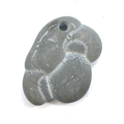 DVH Fairy Stone Concretion Bead Pendant Goddess Rock Quebec 42x32x9 (2803)