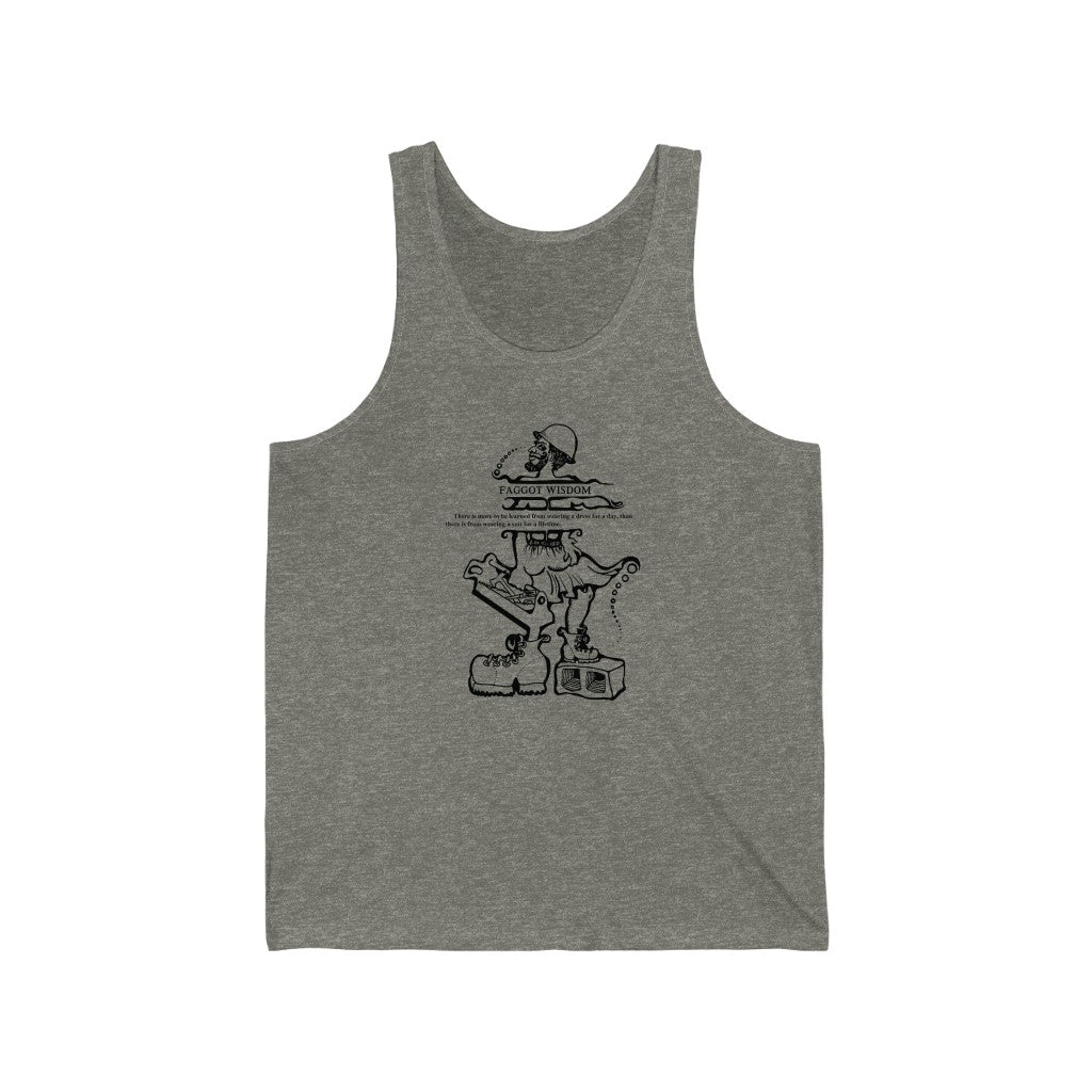 Classic Revolutionary "F@GG*T Wisdom" Pro Drag Queen Fabulous Unisex Jersey Tank - DVHdesigns