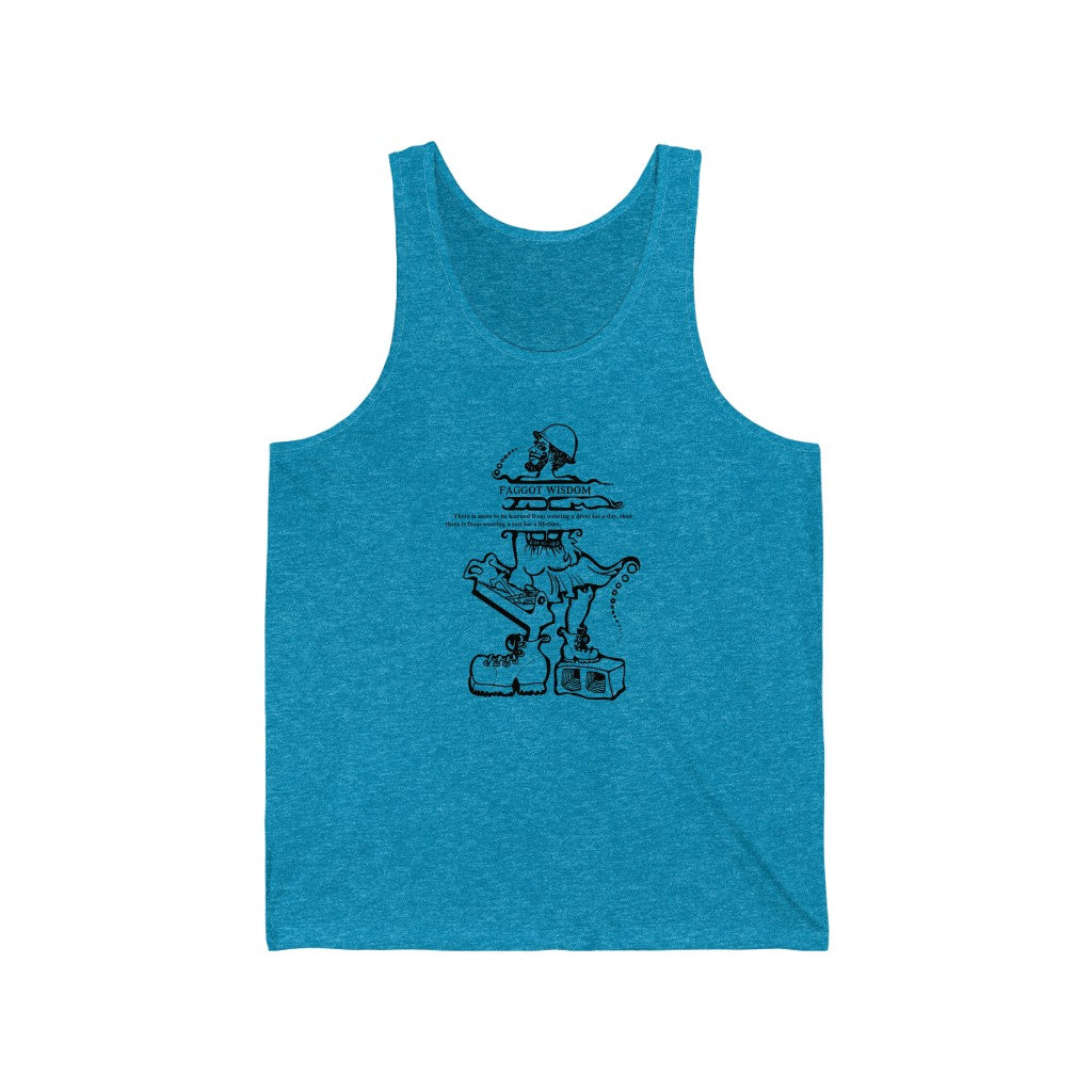 Classic Revolutionary "F@GG*T Wisdom" Pro Drag Queen Fabulous Unisex Jersey Tank - DVHdesigns