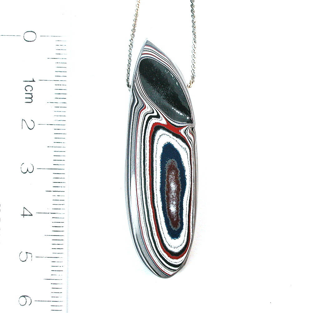 DVH Genuine Fordite Focal Bead 53x16x7 (9166) - DVHdesigns