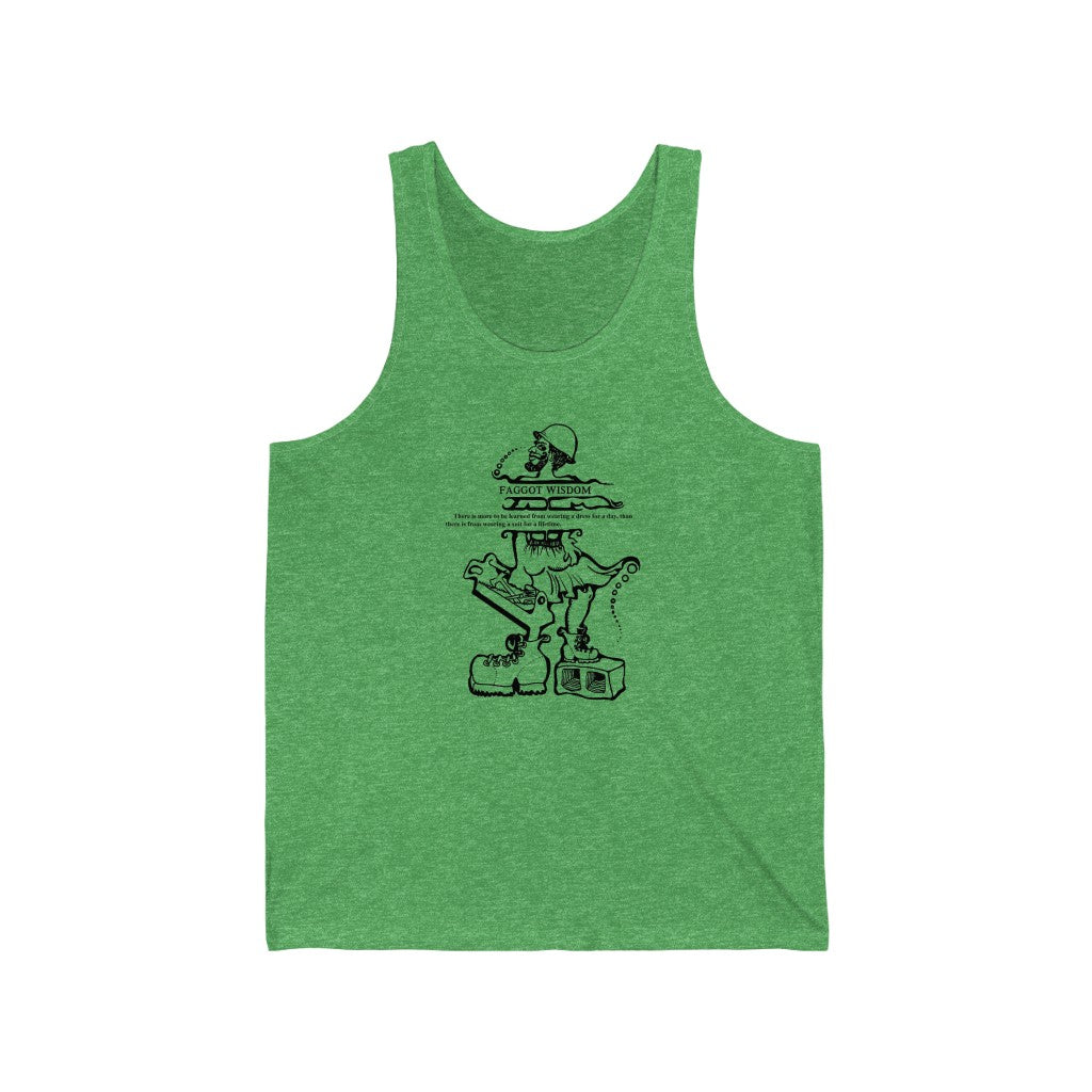 Classic Revolutionary "F@GG*T Wisdom" Pro Drag Queen Fabulous Unisex Jersey Tank - DVHdesigns