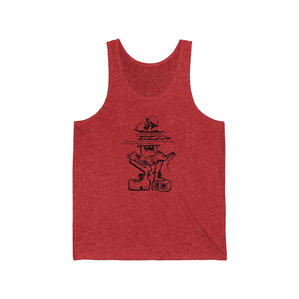 Classic Revolutionary "F@GG*T Wisdom" Pro Drag Queen Fabulous Unisex Jersey Tank - DVHdesigns