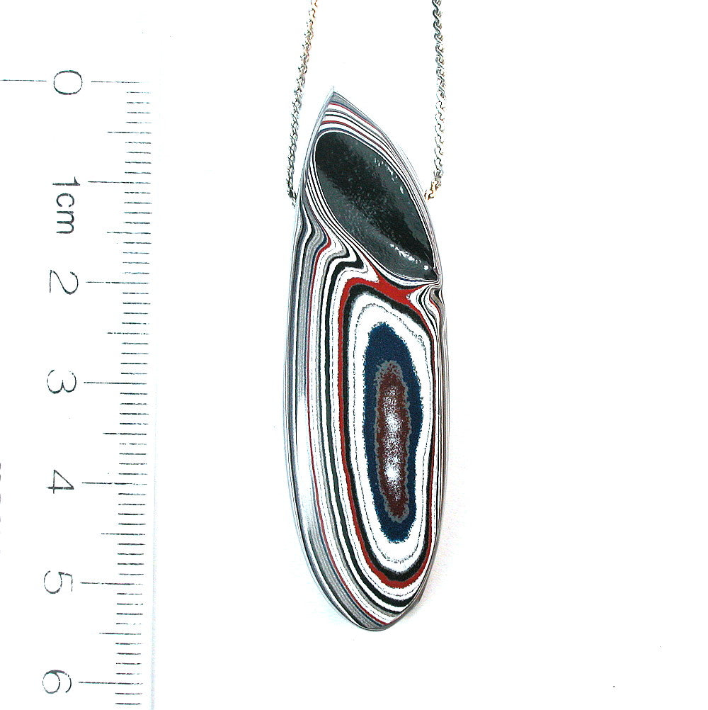 DVH Genuine Fordite Focal Bead 53x16x7 (9166) - DVHdesigns