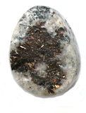 DVH Astrophyllite Druzy Fireworks Stone Natural Face Bead Pendant 36x28x19 (4882)