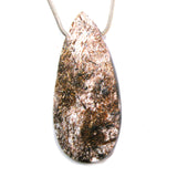 DVH 74g Astrophyllite Druzy Fireworks Stone Natural Face Bead Pendant 79x36x15mm (5202)
