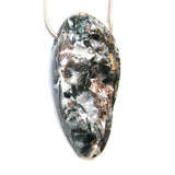 DVH 74g Astrophyllite Druzy Fireworks Stone Natural Face Bead Pendant 69x31x20mm (5203)