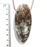 DVH 74g Astrophyllite Druzy Fireworks Stone Natural Face Bead Pendant 69x31x20mm (5203)