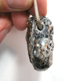 DVH 59g Astrophyllite Druzy Fireworks Stone Natural Face Bead Pendant 48x42x19 (5205)