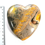 DVH 420g 14.8oz Bumble Bee Jasper Calcite BIG Heart Cavity Orange 104x99x29 (4020)