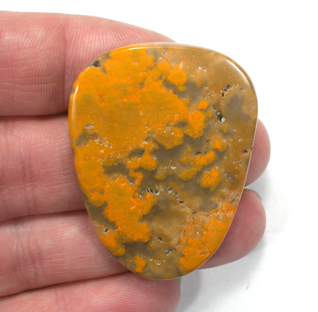 DVH Bumble Bee Jasper Calcite Cabochon 2 Sided 49x37x6 (4078) - DVHdesigns