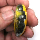 DVH 42g Bumble Bee Jasper Calcite Heart Meditation Stone 46x39x15 (4081)