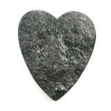 DVH 1oz Natural Lignite Coal Heart 71x62x9 Fossil Fuel Altar Healing Crystal (4028)