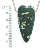 DVH Chinese Writing Rock Heart Bead Stone Pendant 50x24x12 (2477) - DVHdesigns