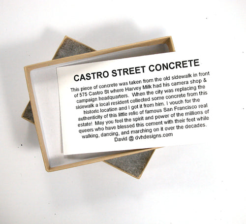 Castro Concrete Gay Pride Relic from Sidewalk of Harvey Milk Camera Shop (4643) - DVHdesigns