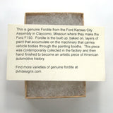 DVH Ford F150 Truck Fordite 33mm Rd Cabochon Kansas City Assembly (5088)
