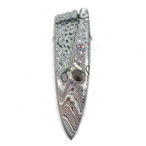 PRIVATE COLLECTION Fordite "Foot" Focal Bead Pendant 55x21x11