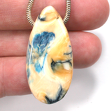 DVH Dyed Fossil Woolly Mammoth Molar Bead Pendant 40x20x10 (4593)