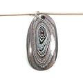 DVH GM Fordite Recycled Car Paint 2 Sided Pendant 49x28x8 (3733) - DVHdesigns