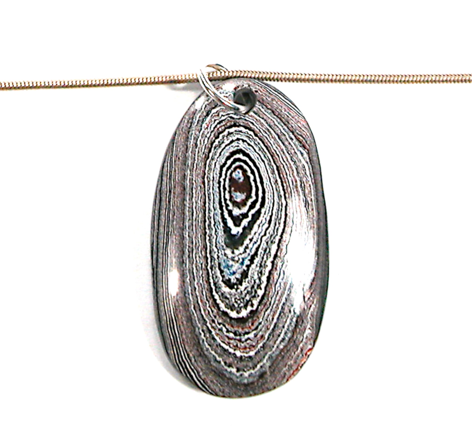DVH GM Fordite Recycled Car Paint 2 Sided Pendant 49x28x8 (3733) - DVHdesigns