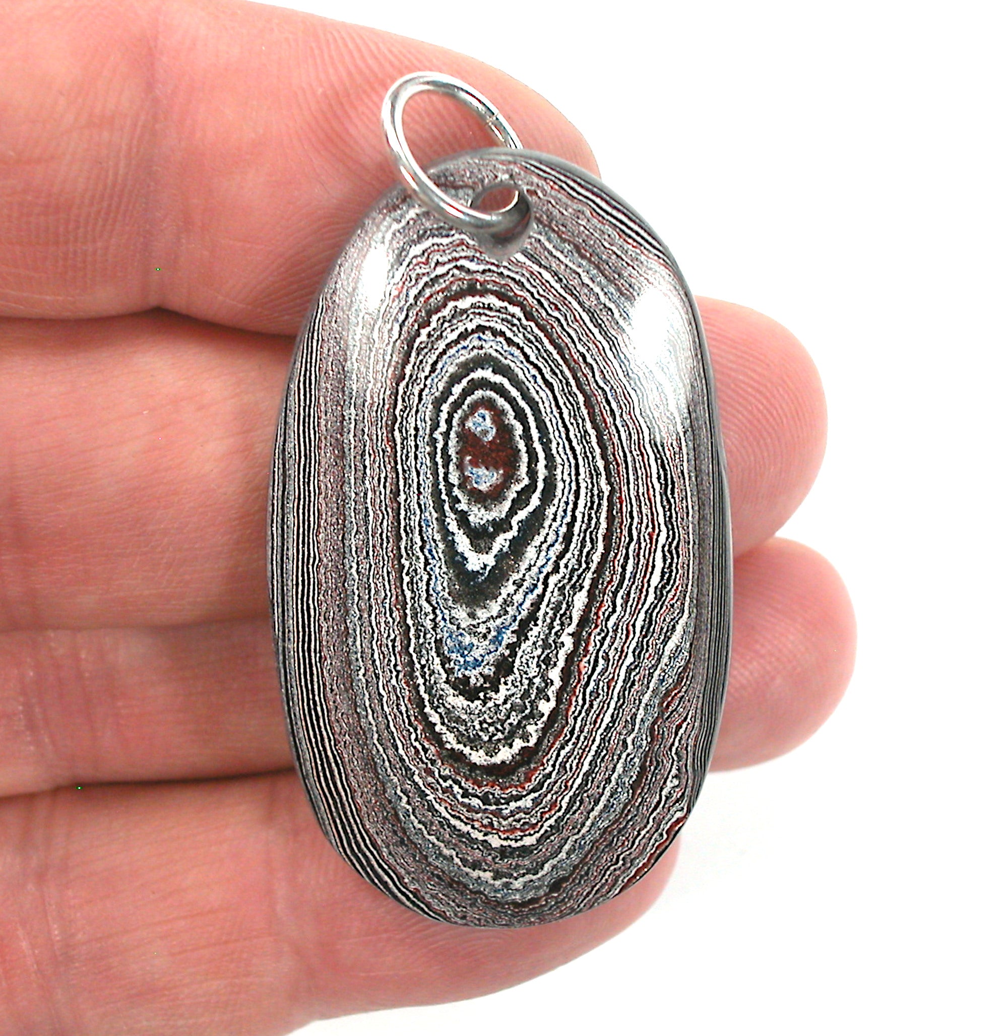 DVH GM Fordite Recycled Car Paint 2 Sided Pendant 49x28x8 (3733) - DVHdesigns