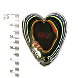 DVH JpWrnglr Fordite Cabochon Toledo Heart 2 Sided Cab 44x38x6 (4219)