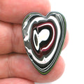 DVH JpWrnglr Fordite Cabochon Toledo Heart Cab 32x22x4 (4375) - DVHdesigns