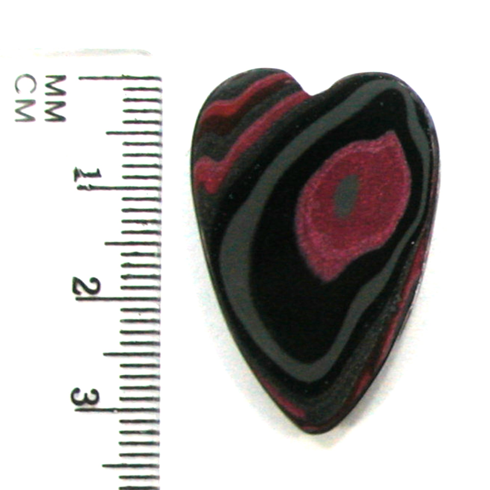 DVH JpWrnglr Fordite Cabochon Toledo Heart Cab 32x22x4 (4375) - DVHdesigns