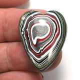 DVH Jeep Fordite Heart Cabochon Recycled Car Paint Cab Toledo 31x24x5 (4521)