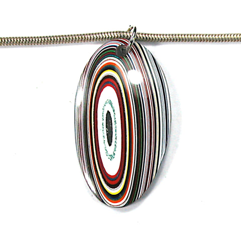 DVH Kenworth Truck Fordite Pendant Necklace Recycled Paint 41x23x6 (3759)