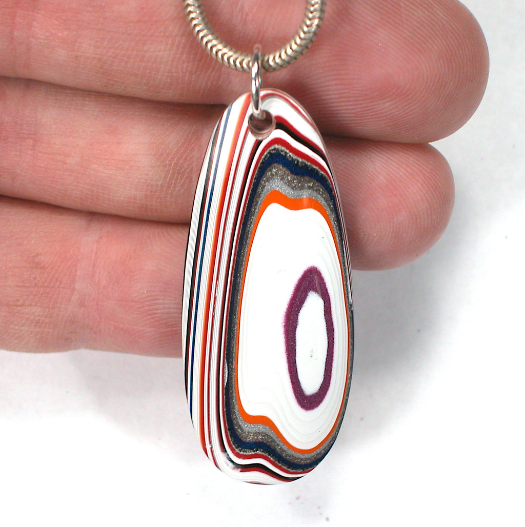 DVH Kenworth Truck Fordite Pendant Necklace Recycled Paint 48x19x4 (3760) - DVHdesigns