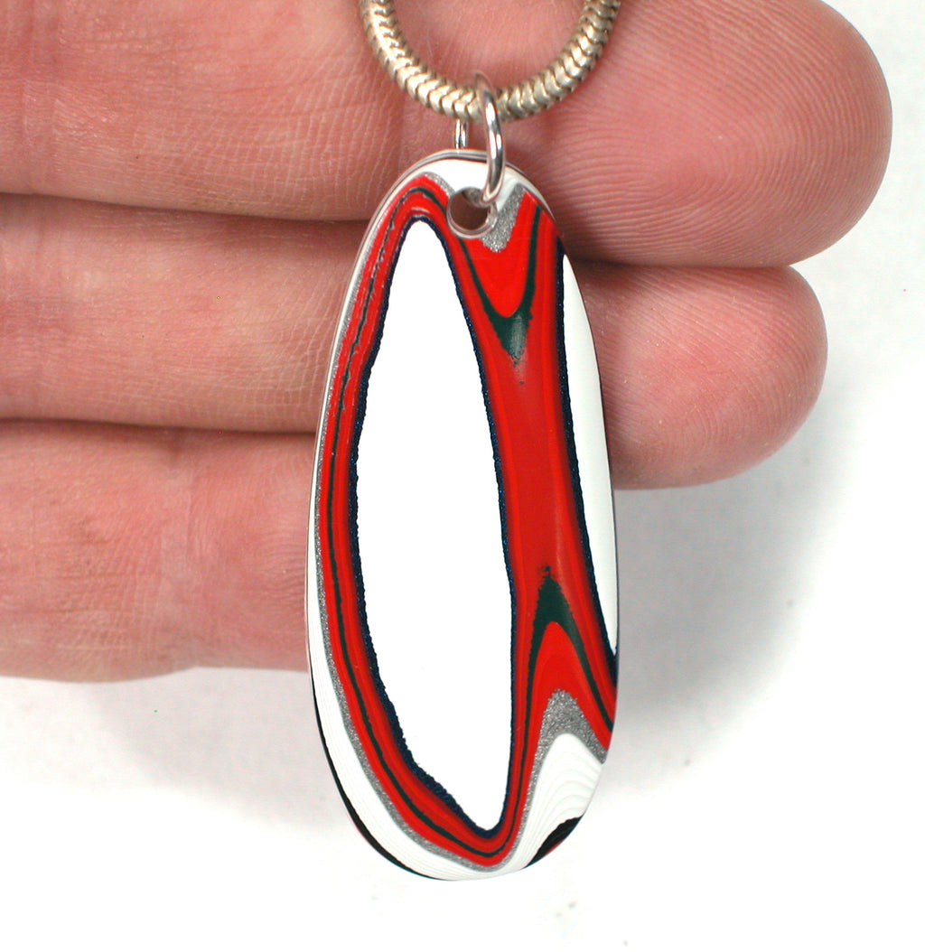 DVH Kenworth Truck Fordite Pendant Necklace Recycled Paint 48x19x4 (3760) - DVHdesigns