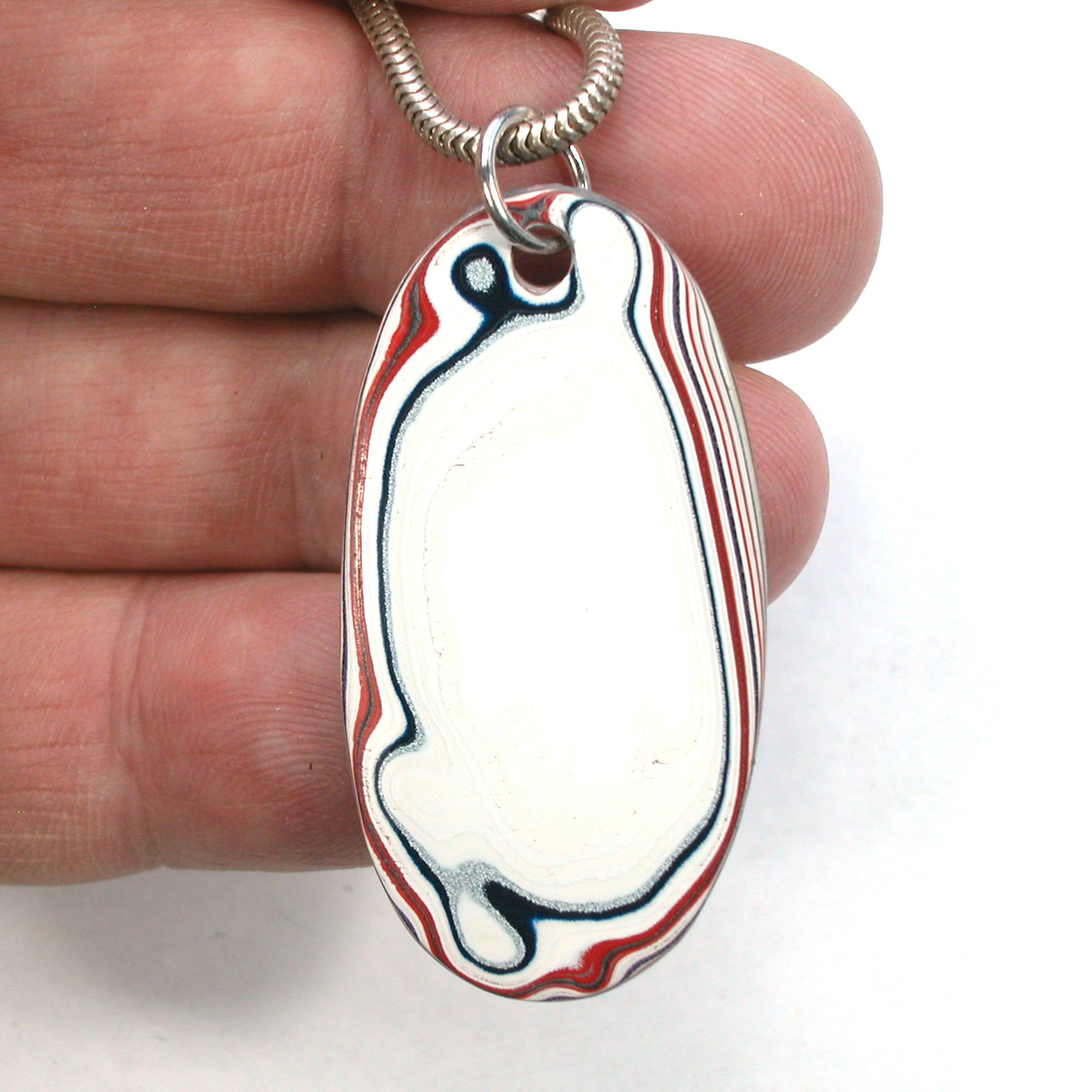 DVH Kenworth Truck Fordite Pendant Necklace Recycled Paint 43x22x3 (4138) - DVHdesigns