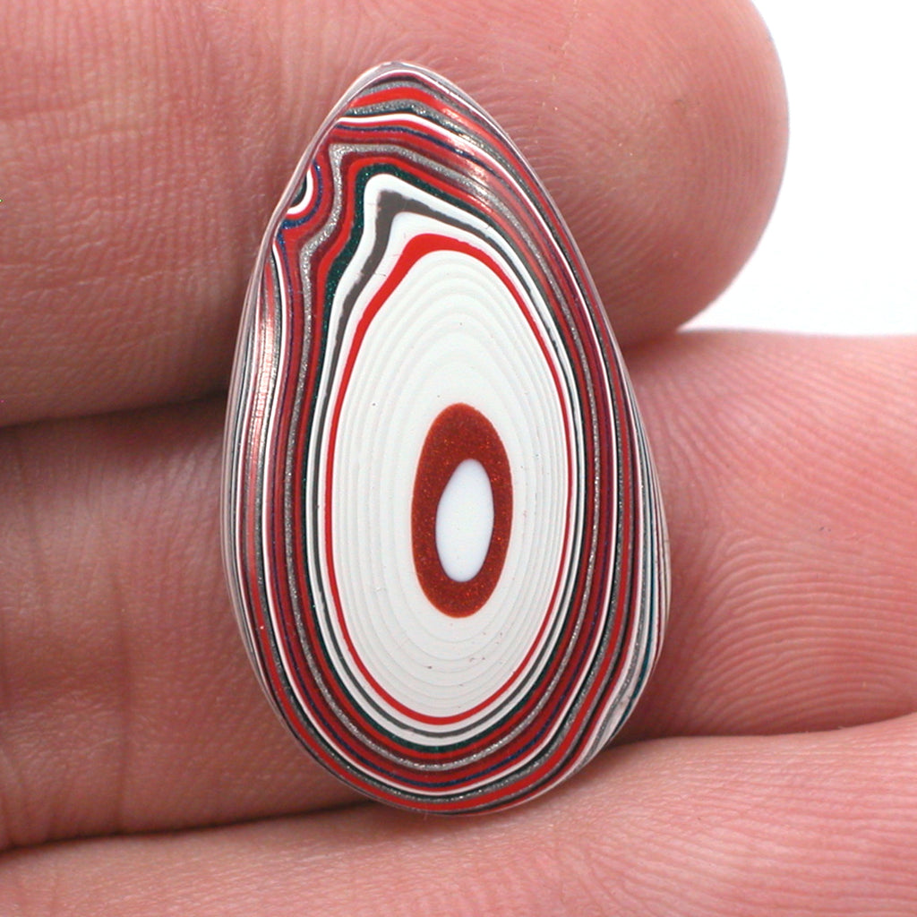 DVH Kenworth Fordite Recycled Car Paint Cabochon Cab 29x16x3 (4291) - DVHdesigns