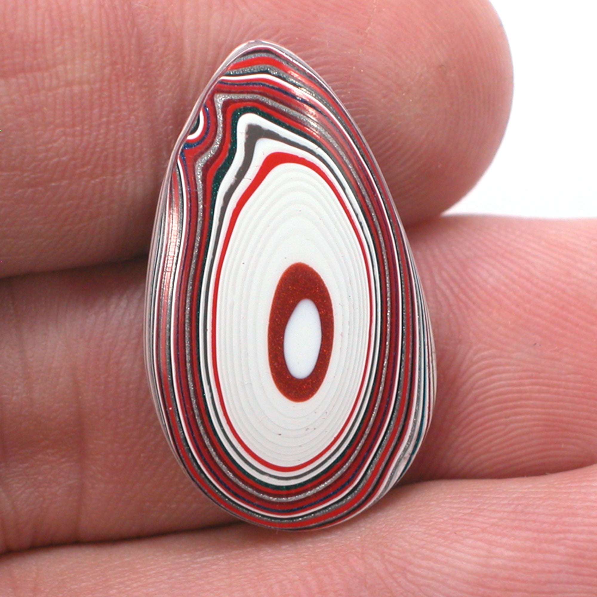 DVH Kenworth Fordite Recycled Car Paint Cabochon Cab 29x16x3 (4291) - DVHdesigns