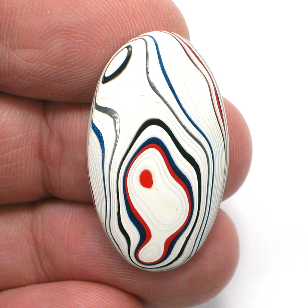 DVH Kenworth Truck Fordite Cabochon Recycled Car Paint Cab 32x19x4 (4534) - DVHdesigns