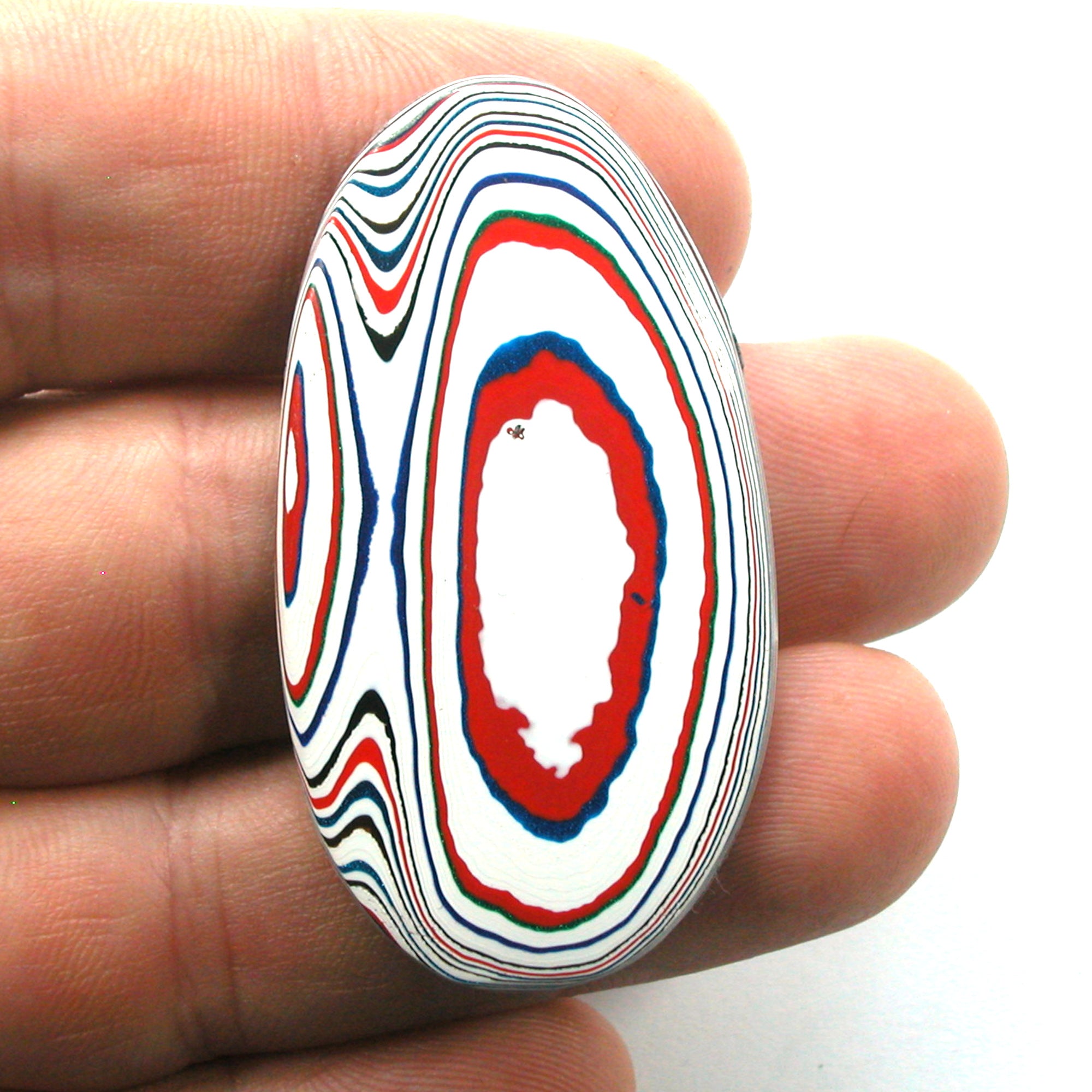 DVH Kenworth Truck Fordite Cabochon Recycled Car Paint Cab 50x28x3 (4535) - DVHdesigns