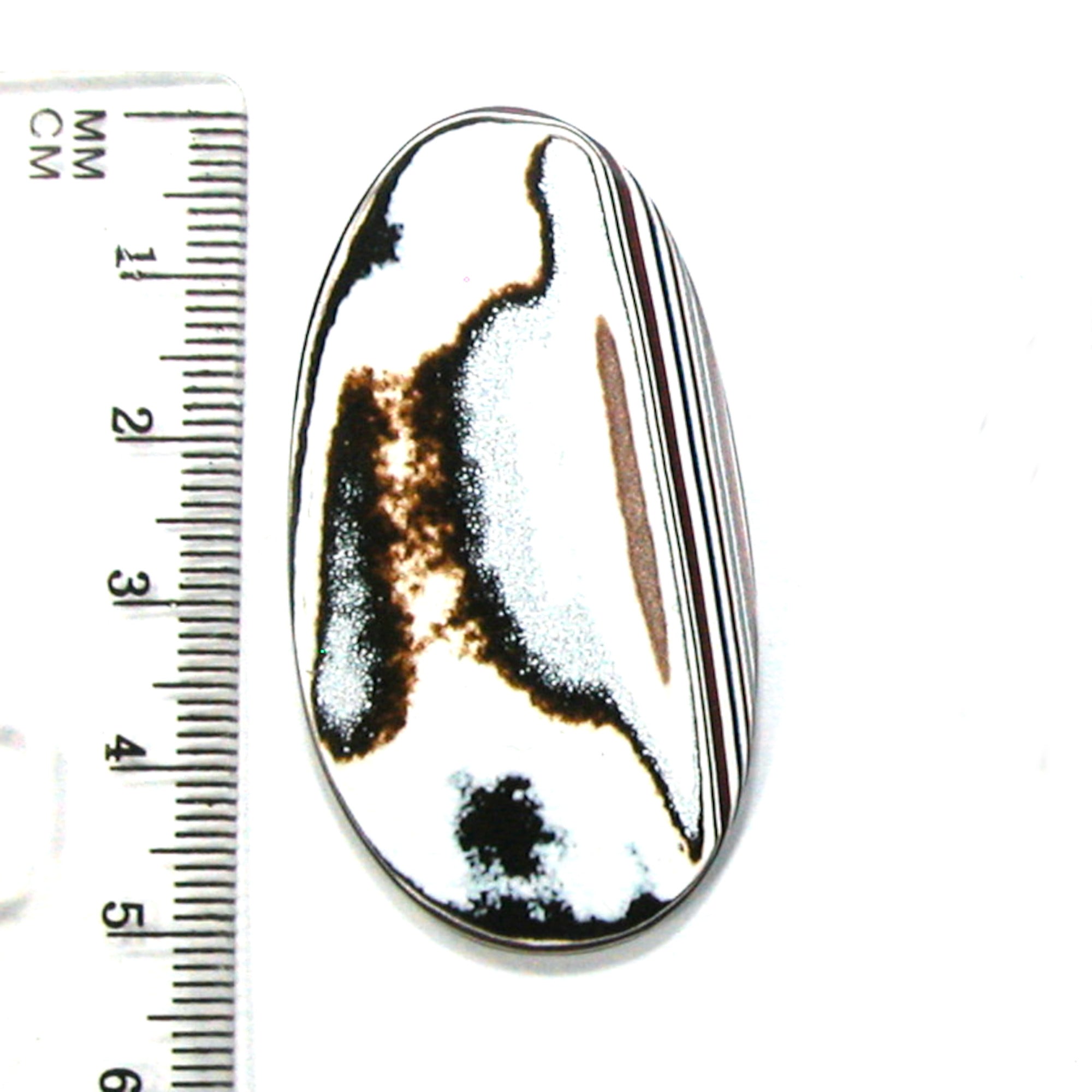 DVH Kenworth Truck Fordite Cabochon Recycled Car Paint Cab 50x28x3 (4535) - DVHdesigns