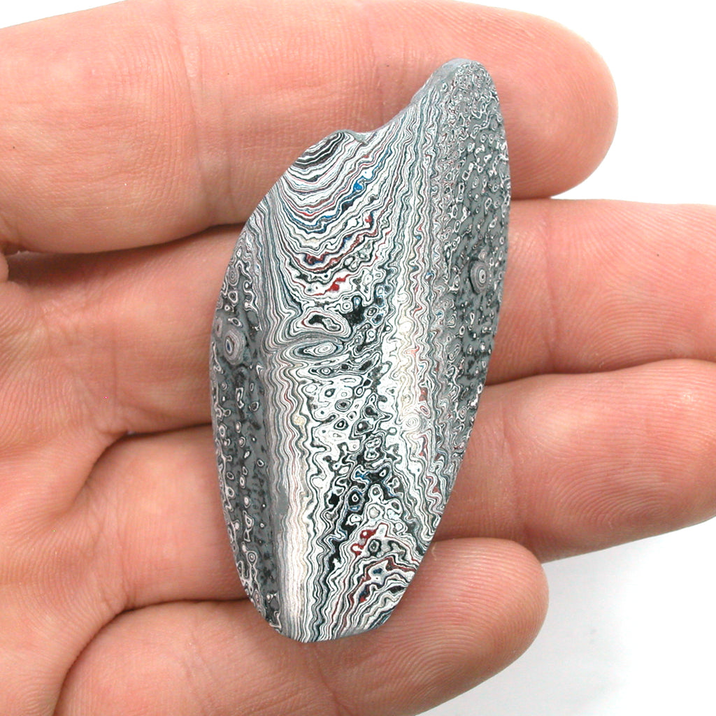 DVH Genuine Fordite Polished Face Rough Dragon Scale Ford KC Ass. (4942)