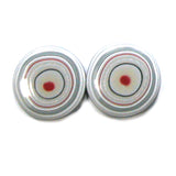 DVH 20mm RD Fordite Matched Pair Cabochons Kansas City Ford F150 (5139)